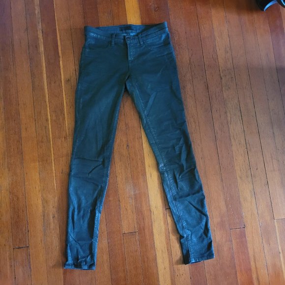 J Brand Green Waxed Jeans sz 25 in "Conifer" - Picture 4 of 8
